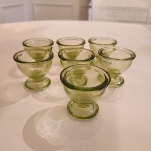 Set of 7 "New" Glass Egg holders!💚